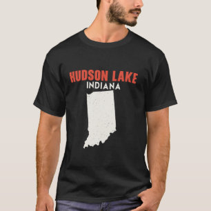Hudson Lake Indiana USA State America Travel India T-Shirt