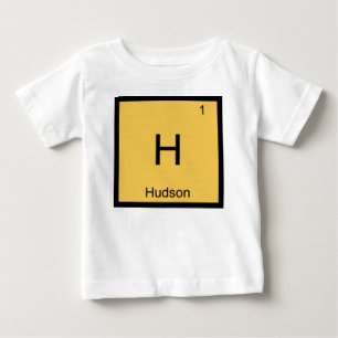 Hudson Name Chemistry Element Periodic Table Baby T-Shirt