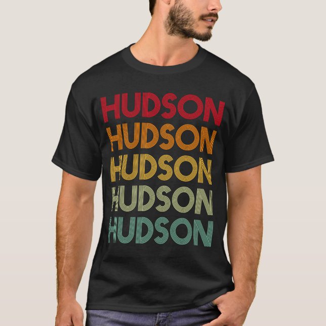 Hudson Retro  Name Humour Nickname T-Shirt (Front)