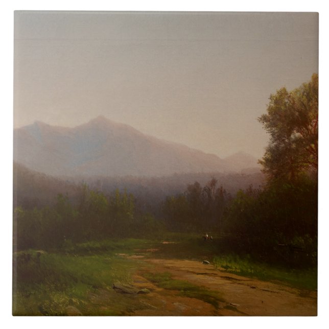 Hudson River Landscape, c.1860-5 (oil on canvas) Tile (Front)