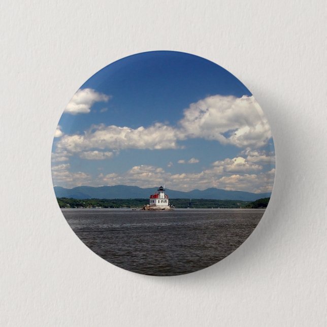 Hudson River Lighthouse 6 Cm Round Badge (Front)