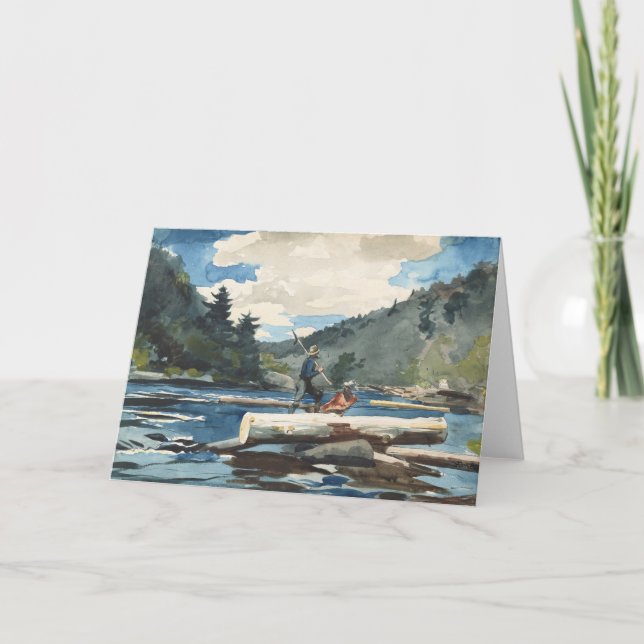 Hudson River, Logging | Winslow Homer Card (Front)
