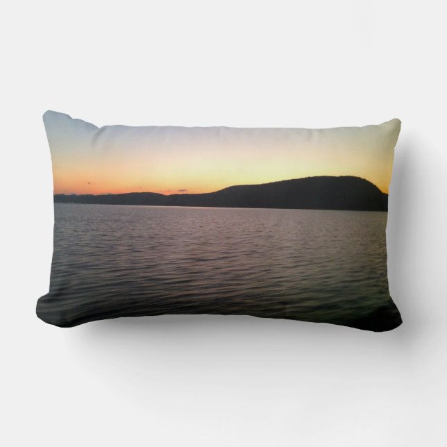 Hudson River / modern stripes throw cushion (Front)