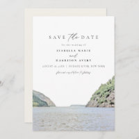HUDSON RIVER New York Watercolor Save the Date