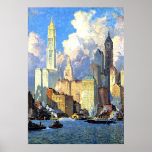 Hudson River Waterfront - Colin Campbell Cooper Poster