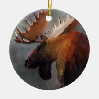 Hudson the Moose Ceramic Ornament