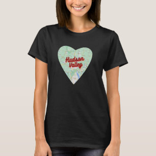Hudson Valley map heart - I love NY fun design T-Shirt