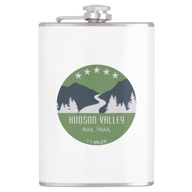 Hudson Valley Rail Trail New York Hip Flask (Front)