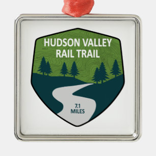 Hudson Valley Rail Trail New York Metal Ornament
