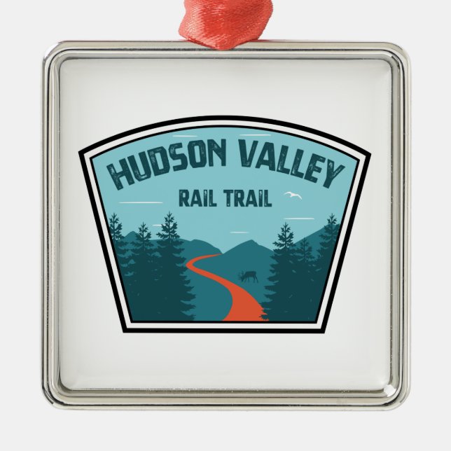 Hudson Valley Rail Trail New York Metal Ornament (Front)