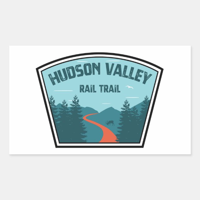 Hudson Valley Rail Trail New York Rectangular Sticker (Front)
