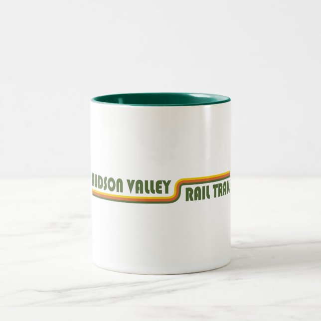 Hudson Valley Rail Trail New York Two-Tone Coffee Mug (Center)