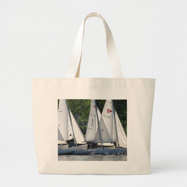 Hudson Yacht Club Sailboat Beach Bag (Front)