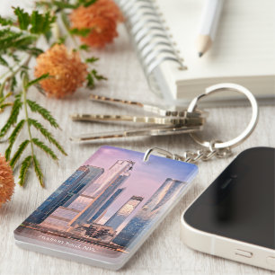 Hudson Yard from Staten Island Ferry NYC Postcard Key Ring