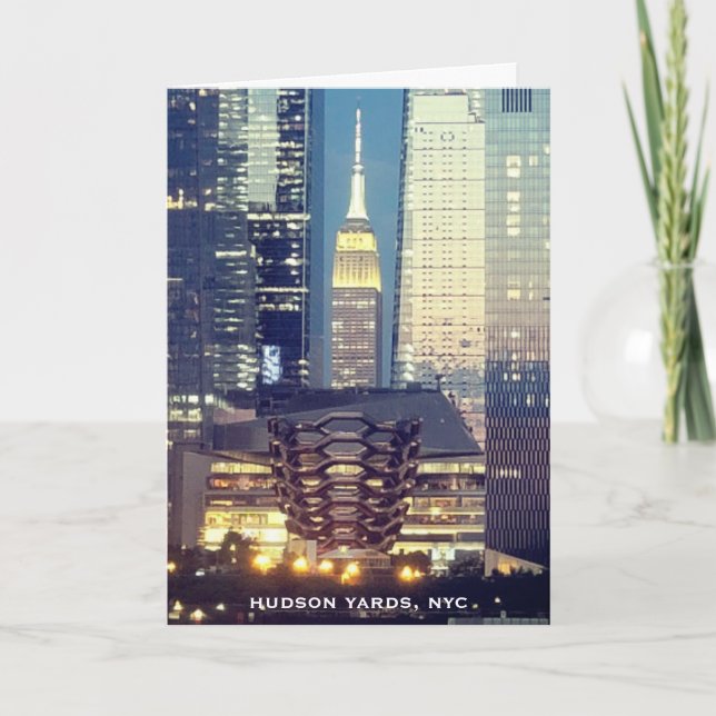 Hudson Yards (Vessel) Empire State Building, NYC Card (Front)