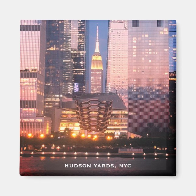 Hudson Yards (Vessel) Empire State Building, NYC Magnet (Front)