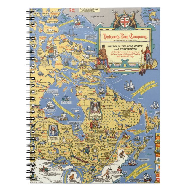 Hudson's Bay Company - Map of Canada Notebook (Front)