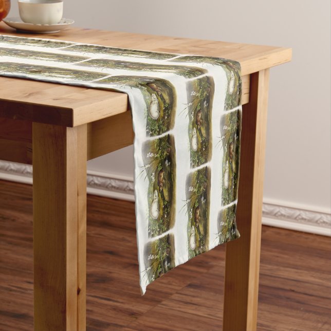 Hudson's Bay (Ungava Collared) Lemming by Audubon Medium Table Runner (In Situ)