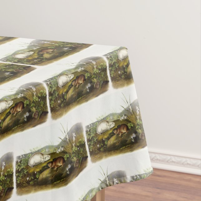 Hudson's Bay (Ungava Collared) Lemming by Audubon Tablecloth (In Situ)