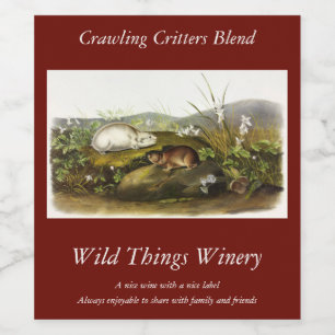 Hudson's Bay (Ungava Collared) Lemming by Audubon Wine Label