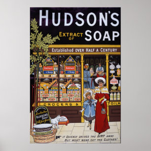 Hudson's Soap 1895 Poster