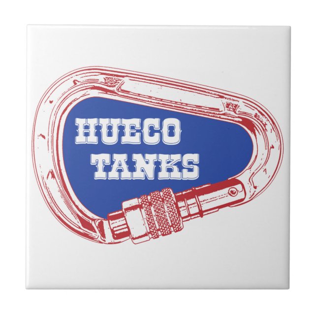 Hueco Tanks Carabiner Ceramic Tile (Front)