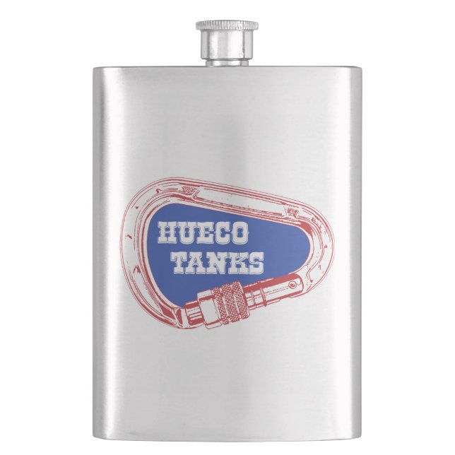 Hueco Tanks Carabiner Hip Flask (Front)