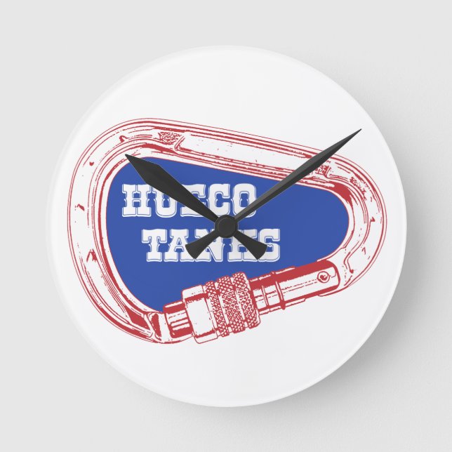 Hueco Tanks Carabiner Round Clock (Front)