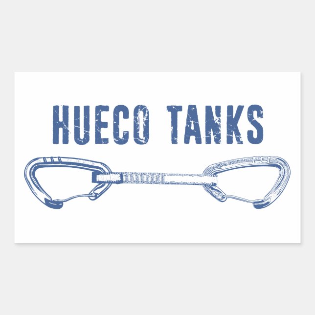Hueco Tanks Climbing Quickdraw Rectangular Sticker (Front)