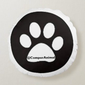 Huella de animal round cushion