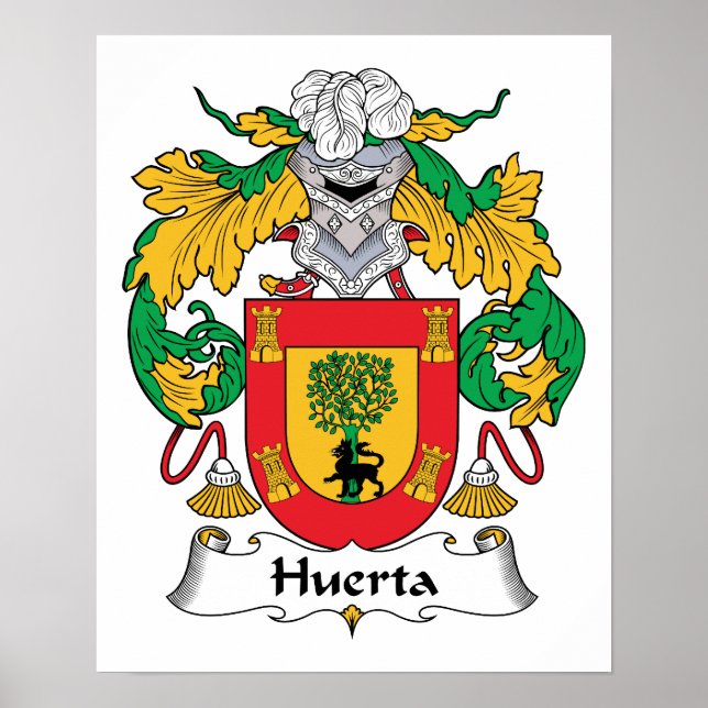 Huerta Family Crest Poster (Front)