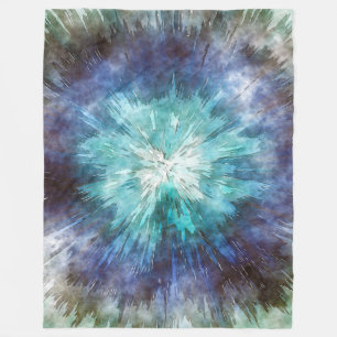 Hues of Blue Tie Dye Fleece Blanket