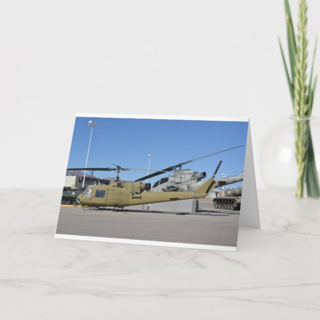 Huey & Cobra helicopters Aircraft Destiny Thank You Card (Front)