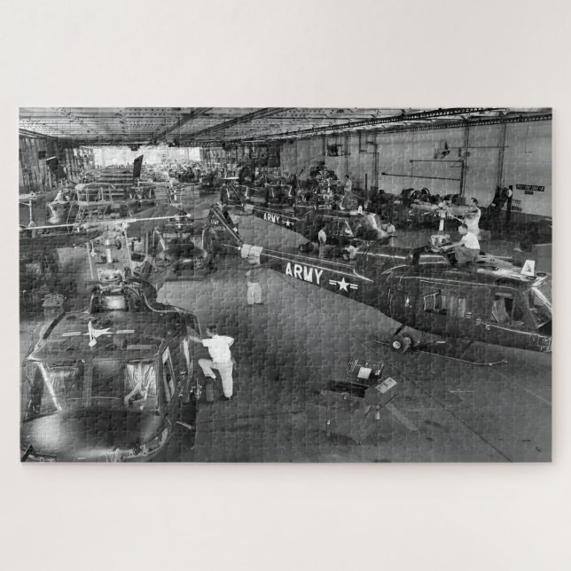 Huey Helicopters Maintenance Jigsaw Puzzle (Horizontal)