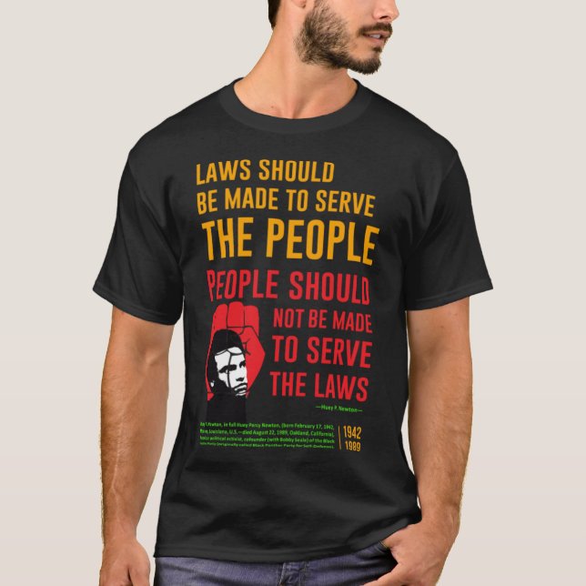 Huey P. Newton quotes2 T-Shirt (Front)