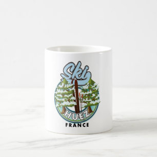 Huez Ski france retro logo  Coffee Mug