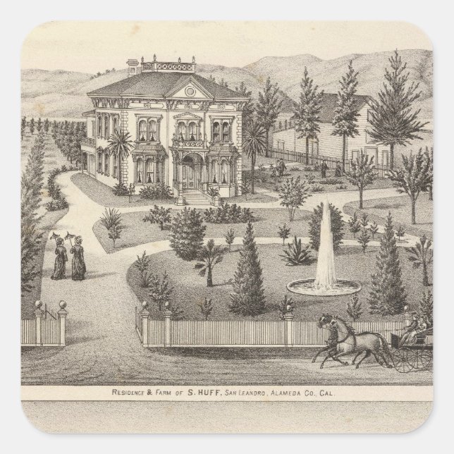 Huff, Owen residences Square Sticker (Front)