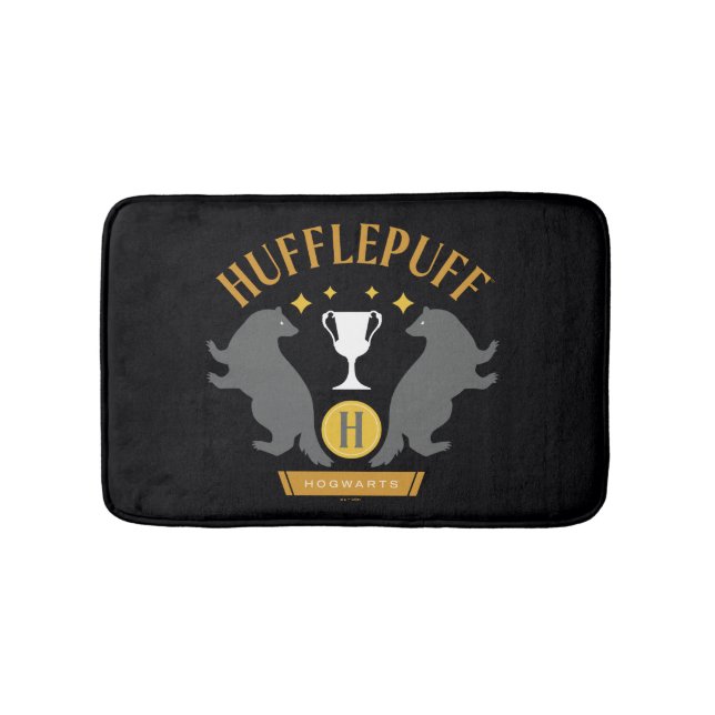 HUFFLEPUFF™ Badger and Cup House Pride Graphic Bath Mat (Front)