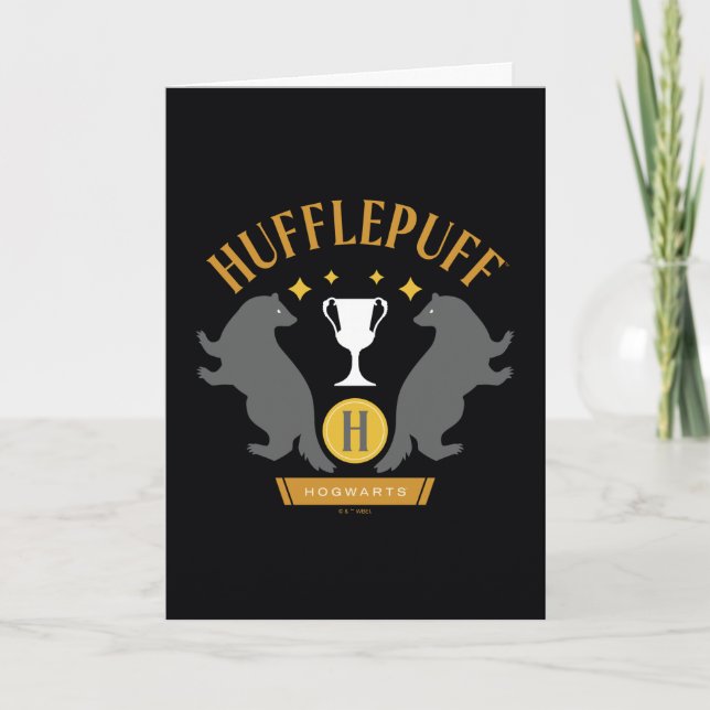 HUFFLEPUFF™ Badger and Cup House Pride Graphic Card (Front)