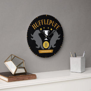 HUFFLEPUFF™ Badger and Cup House Pride Graphic Large Clock