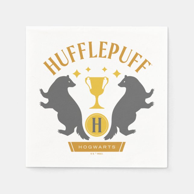HUFFLEPUFF™ Badger and Cup House Pride Graphic Napkin (Front)