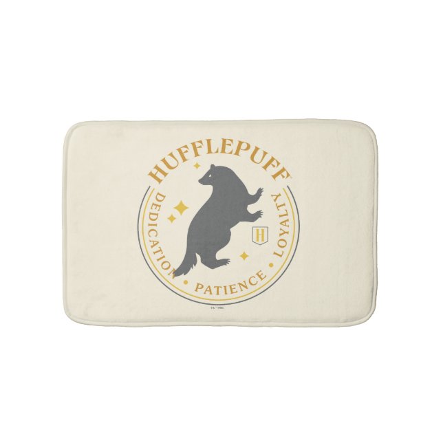 HUFFLEPUFF™ Badger House Pride Badge Bath Mat (Front)