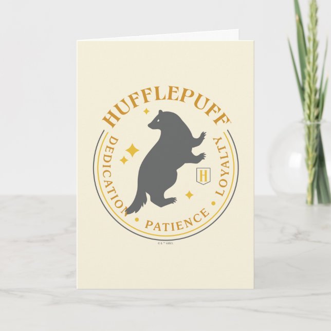HUFFLEPUFF™ Badger House Pride Badge Card (Front)