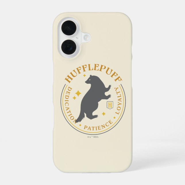 HUFFLEPUFF™ Badger House Pride Badge iPhone 16 Case (Back)