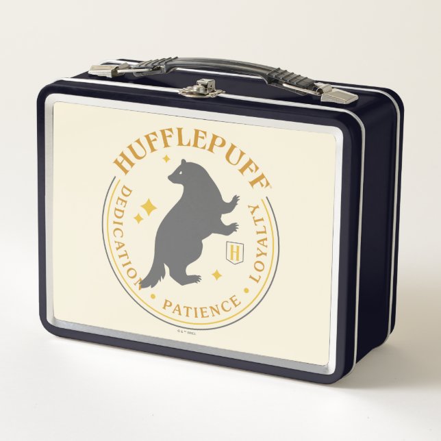 HUFFLEPUFF™ Badger House Pride Badge Metal Lunch Box (Front)