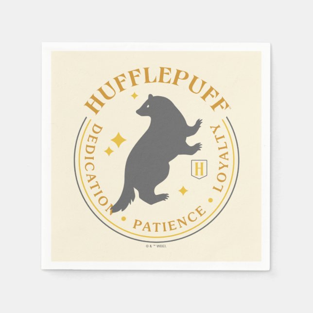 HUFFLEPUFF™ Badger House Pride Badge Napkin (Front)