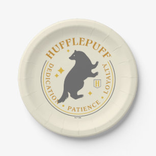 HUFFLEPUFF™ Badger House Pride Badge Paper Plate