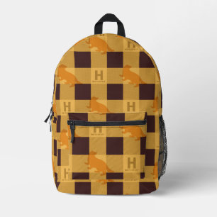 HUFFLEPUFF™ Check Plaid Pattern Printed Backpack