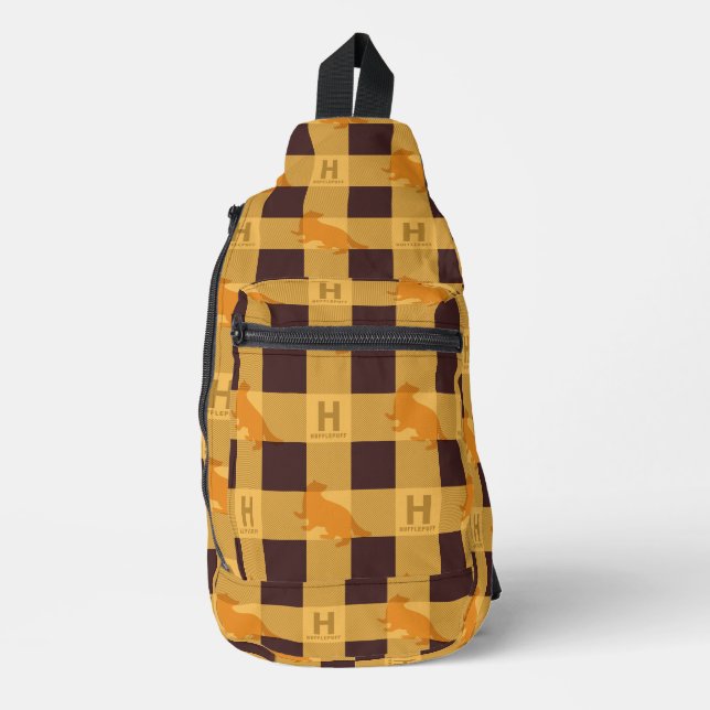 HUFFLEPUFF™ Check Plaid Pattern Sling Bag (Front)
