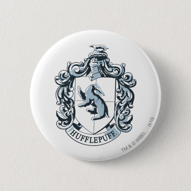 Hufflepuff Crest Blue 6 Cm Round Badge (Front)
